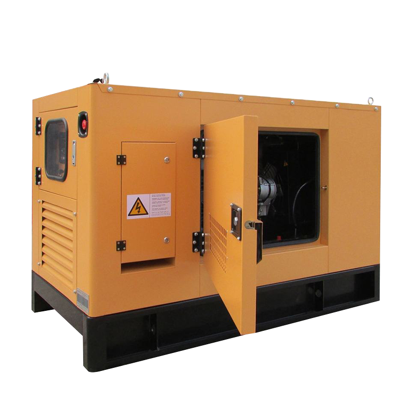 Silent diesel generator power with steel enclosure