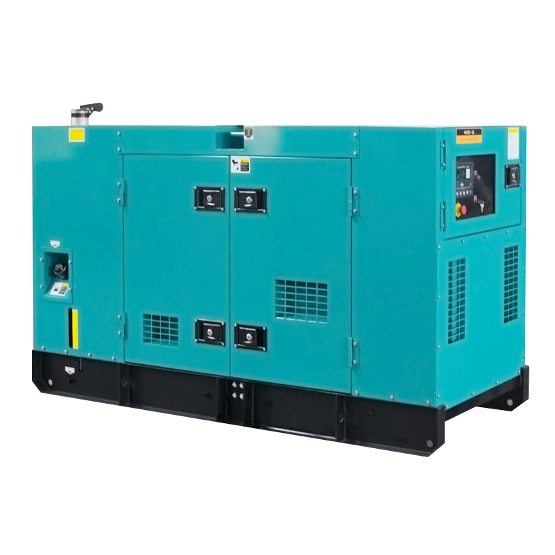 Silent diesel generator power with steel enclosure